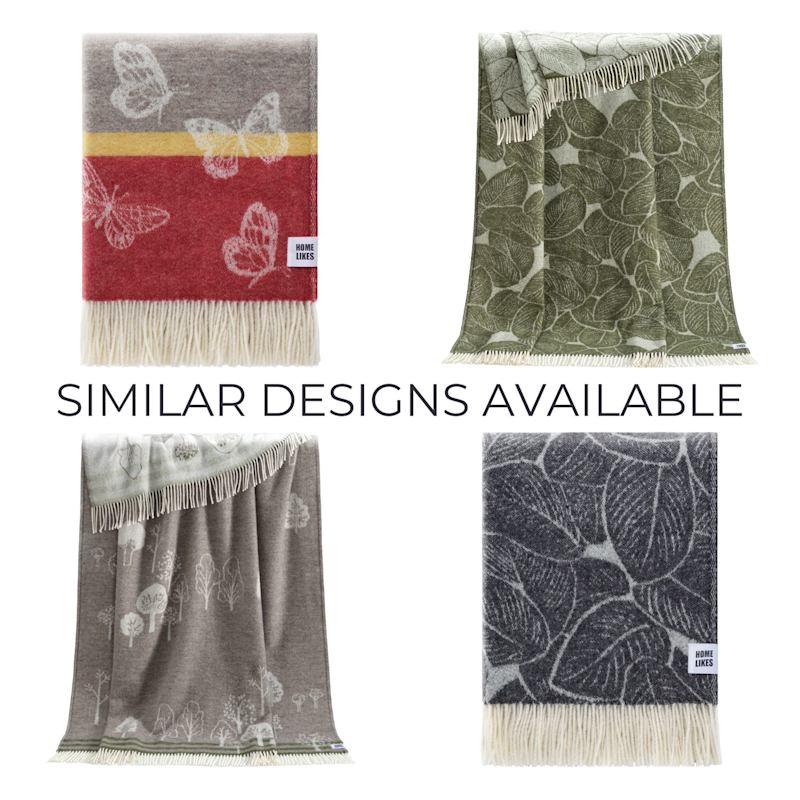 Thumbnail of Green Rose Wool Throw image