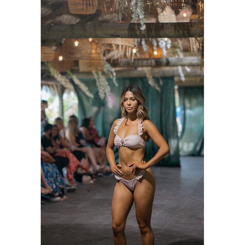 Thumbnail of Rosetta In Blush Pink Bikini Top image