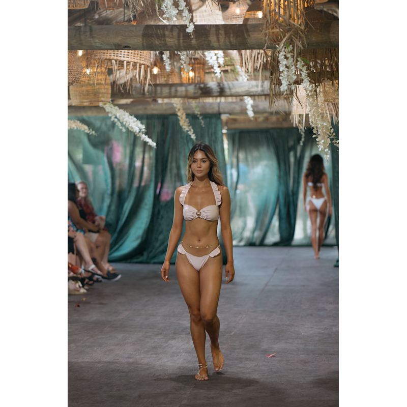 Thumbnail of Rosetta In Blush Pink Bikini Top image