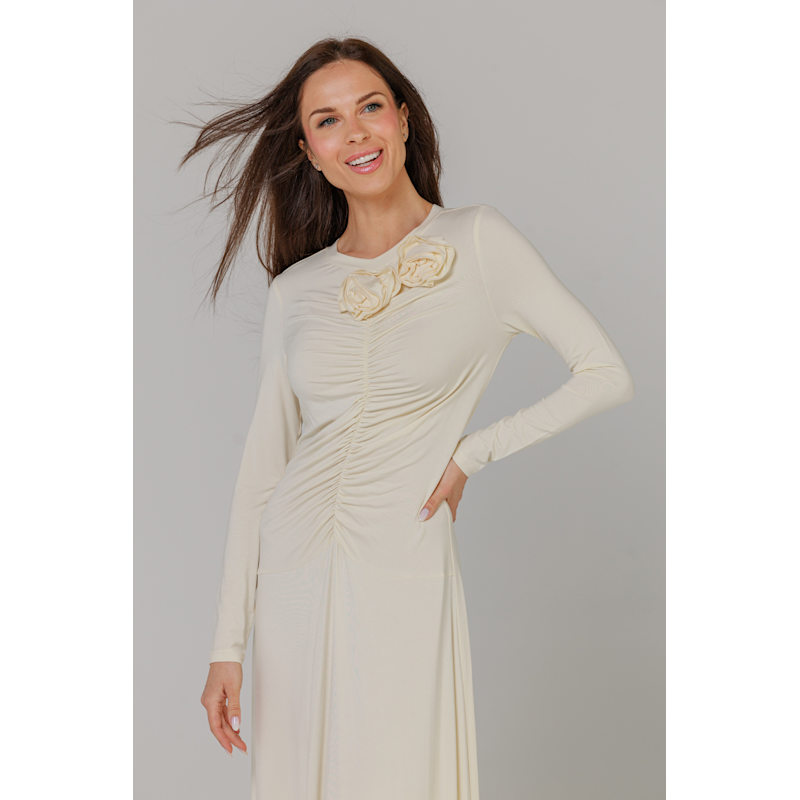 Thumbnail of Rosette Dress Pale Yellow image