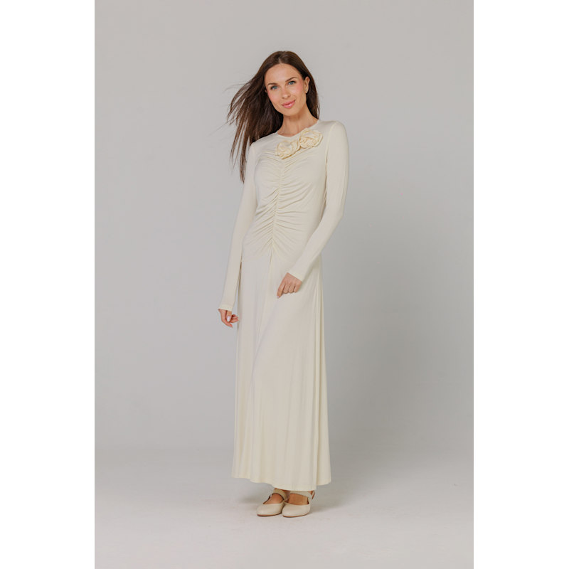 Thumbnail of Rosette Dress Pale Yellow image