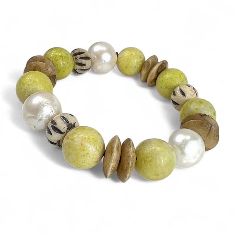 Thumbnail of Rossano Jasper & Pearl Beaded Bracelet image