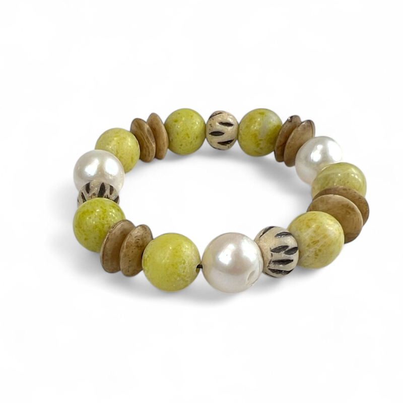 Thumbnail of Rossano Jasper & Pearl Beaded Bracelet image