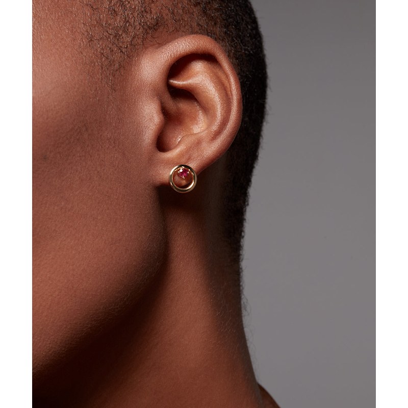 Round Ruby Donut Studs | ONI Fine Jewelry | Wolf & Badger