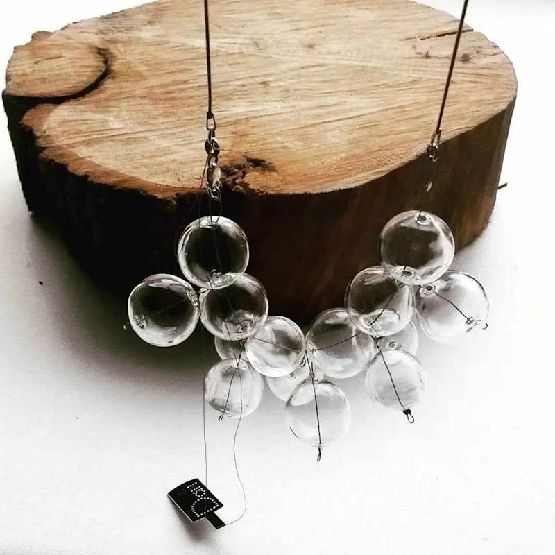 Thumbnail of Royal – Blown Glass Bubbles Necklace image