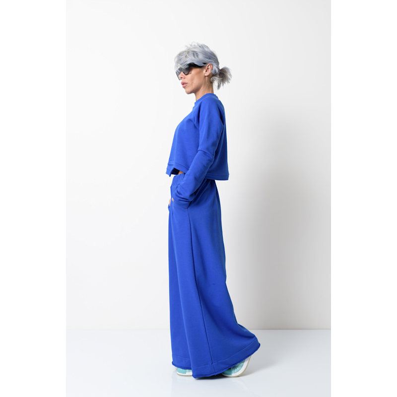 Royal Blue Two Piece Tracksuit Set For Women Clothes By Locker - Main Image