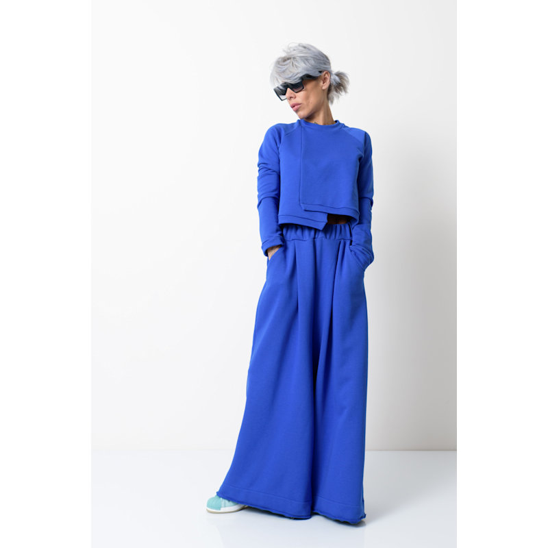 Royal Blue Two Piece Tracksuit Set For Women Clothes By Locker