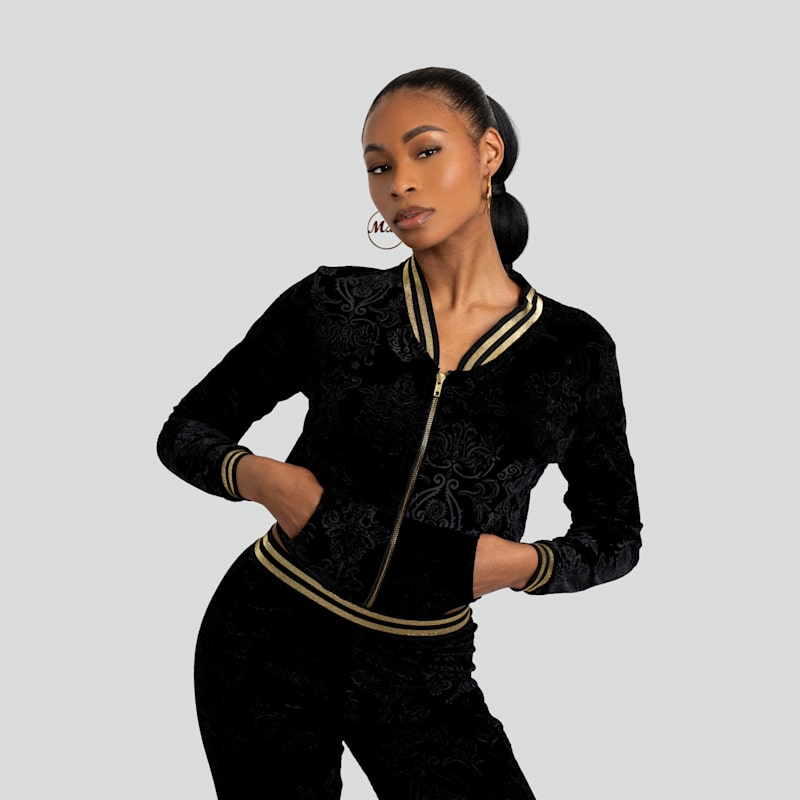 Thumbnail of Royalty Velour Black Tracksuit image