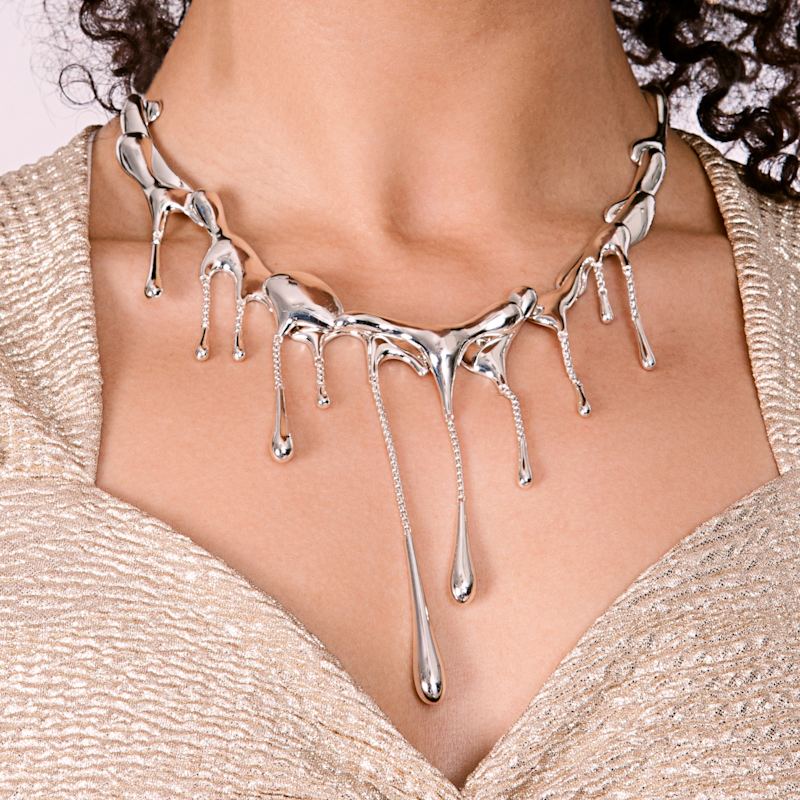 Thumbnail of Sterling Silver Multi Drop Necklace image