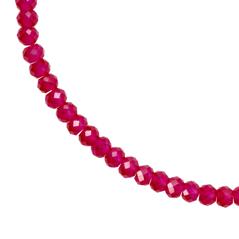 Thumbnail of Birthstone July Ruby Gold Bead Bracelet image
