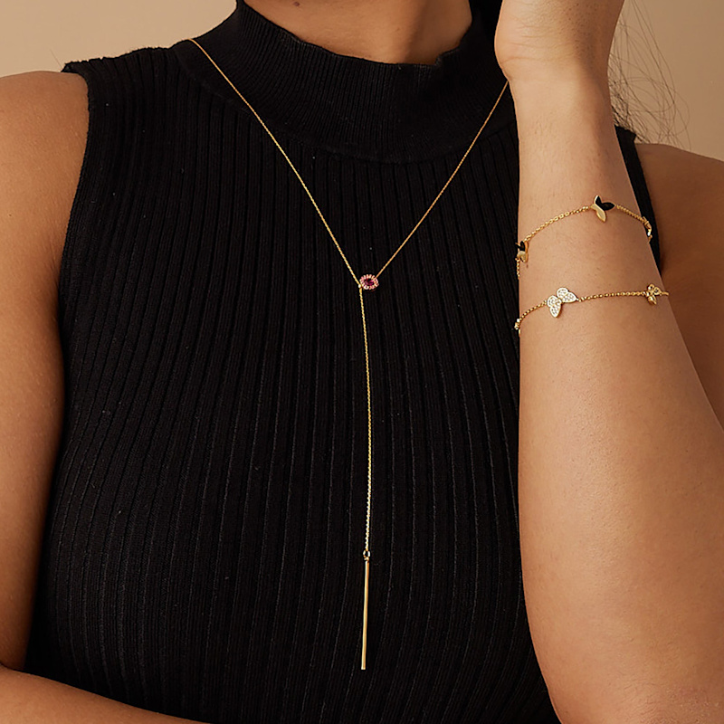 Thumbnail of Ruby Lariat Necklace image