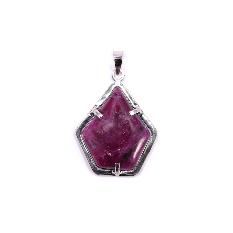 Ruby Pendant With Sterling Silver Chain | MINERALGEMS STUDIO | Wolf ...