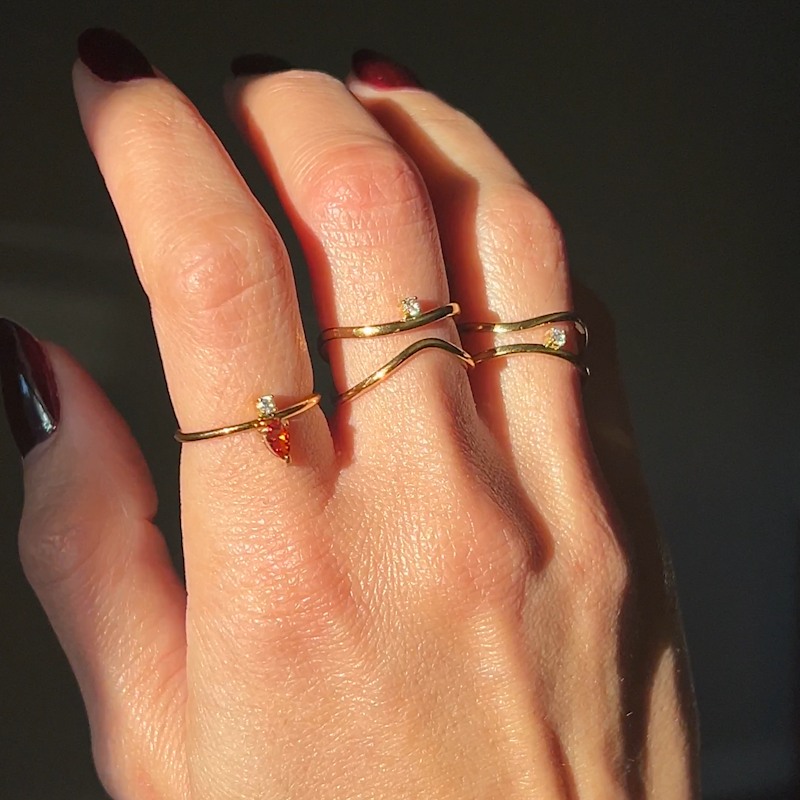 Thumbnail of Ruby Stone Waterproof Ring image
