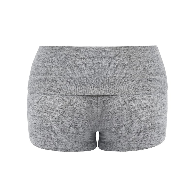Thumbnail of Rue Grey Knit Mini Shorts image