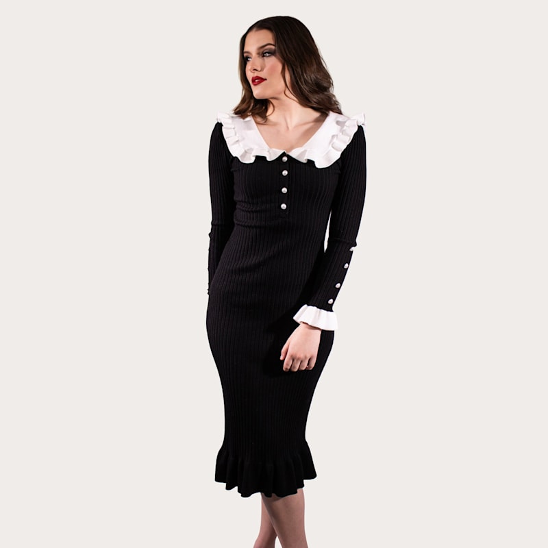 Thumbnail of Ruffled Detailed Knitted Dress image