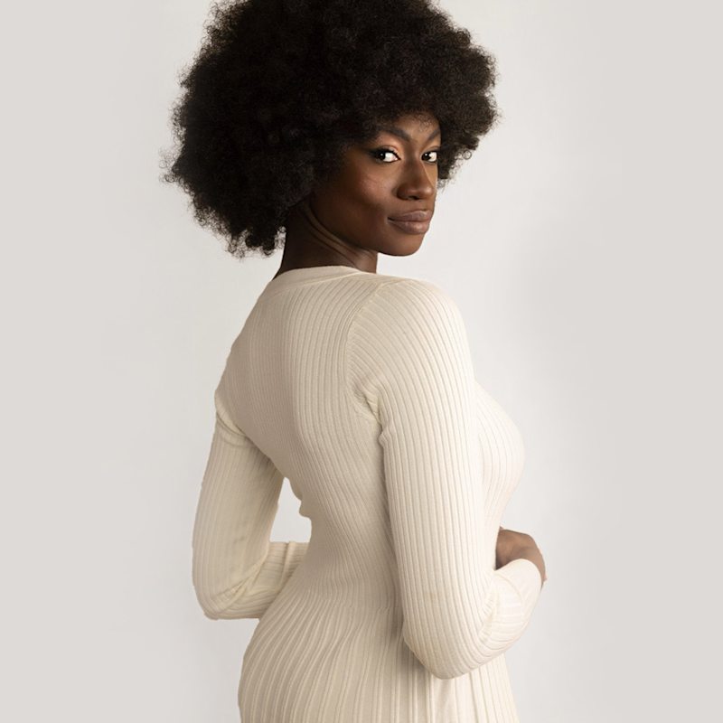 Thumbnail of Ruffled Hem Knitted Dress image