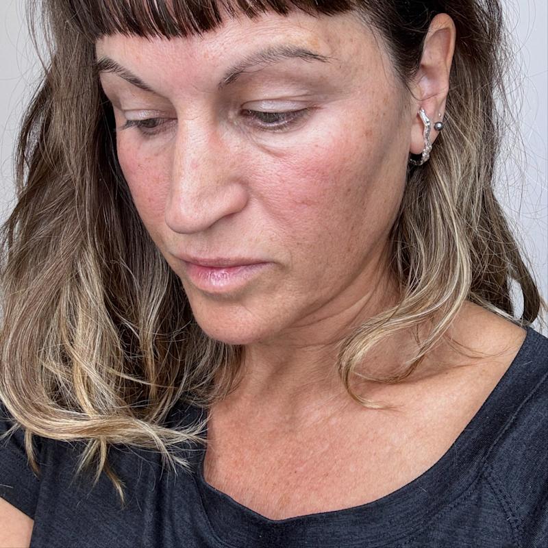 Thumbnail of Rugged Charcoal Cast Ear Hook Hoops In Silver image