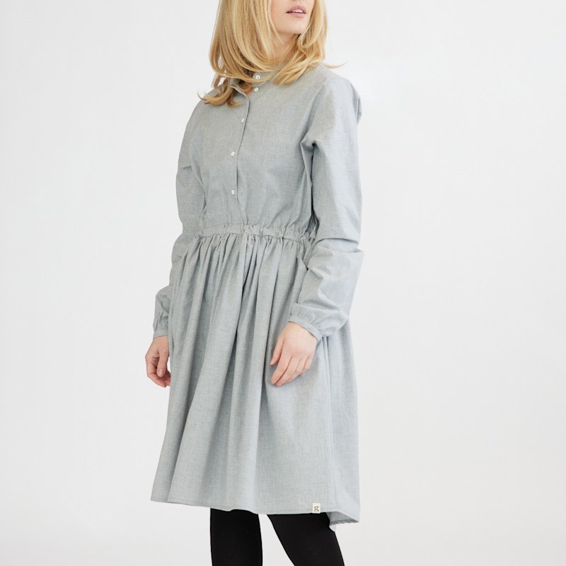 Thumbnail of Grobund Sigga Dress - The One With Buttons In Gray Melange image