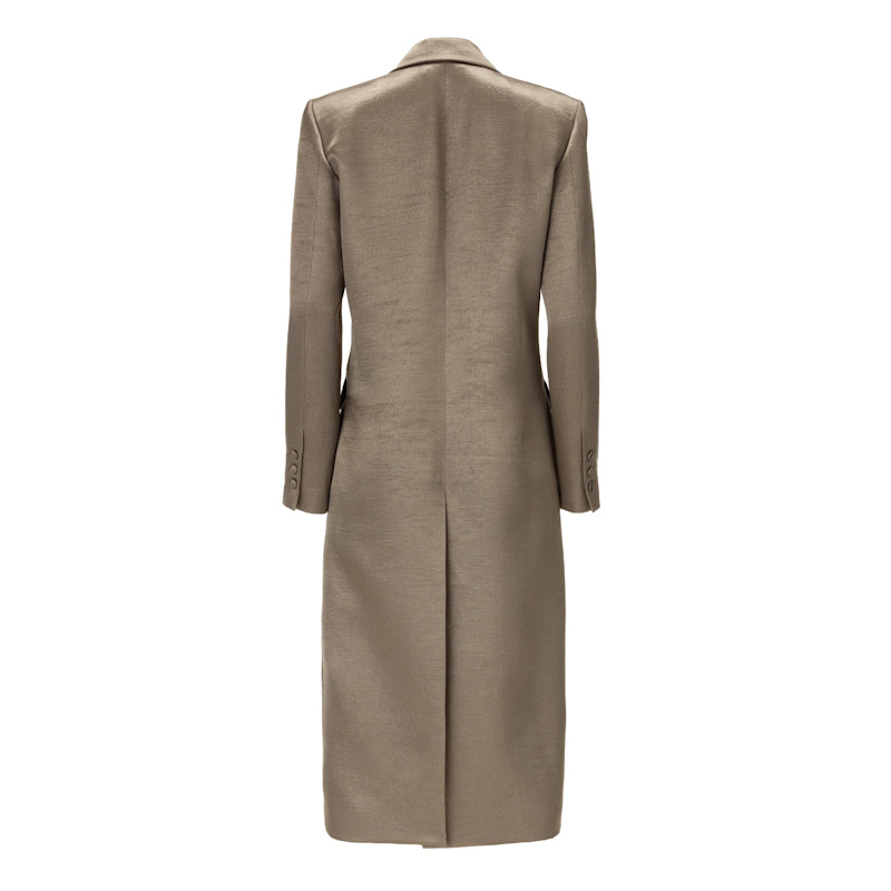 Trench Coat Long Sleeve Lapel Buttons Midi Trench Coat