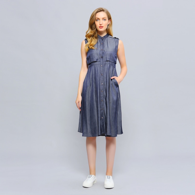 Thumbnail of Open Back Fit-And-Flare Dress image