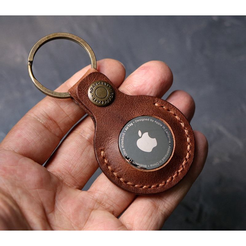 Thumbnail of Leather Airtag Case - Brown image