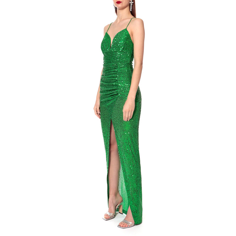 green shamrock dress St. Patricks Day Girl Clover Dress main image 0