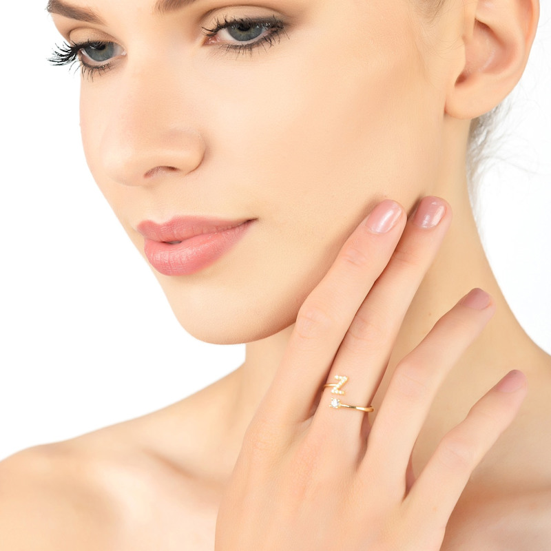 Thumbnail of Initial Ring Gold Z image