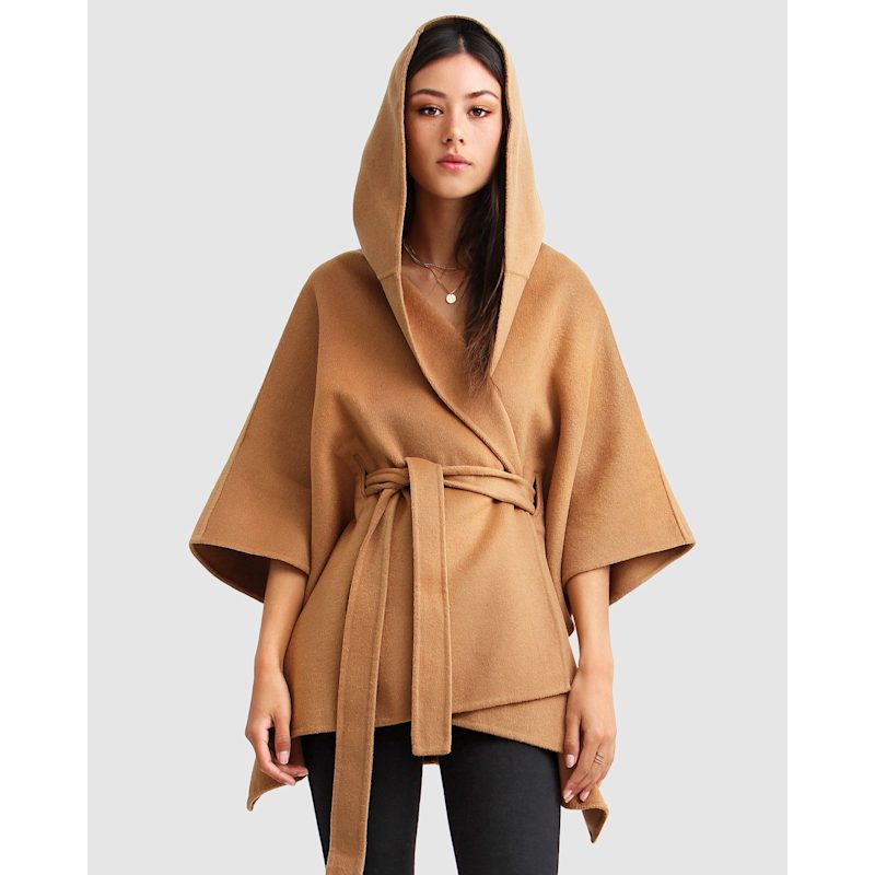 Thumbnail of Jackson Landing Wool Blend Cape Coat - Dark Camel image