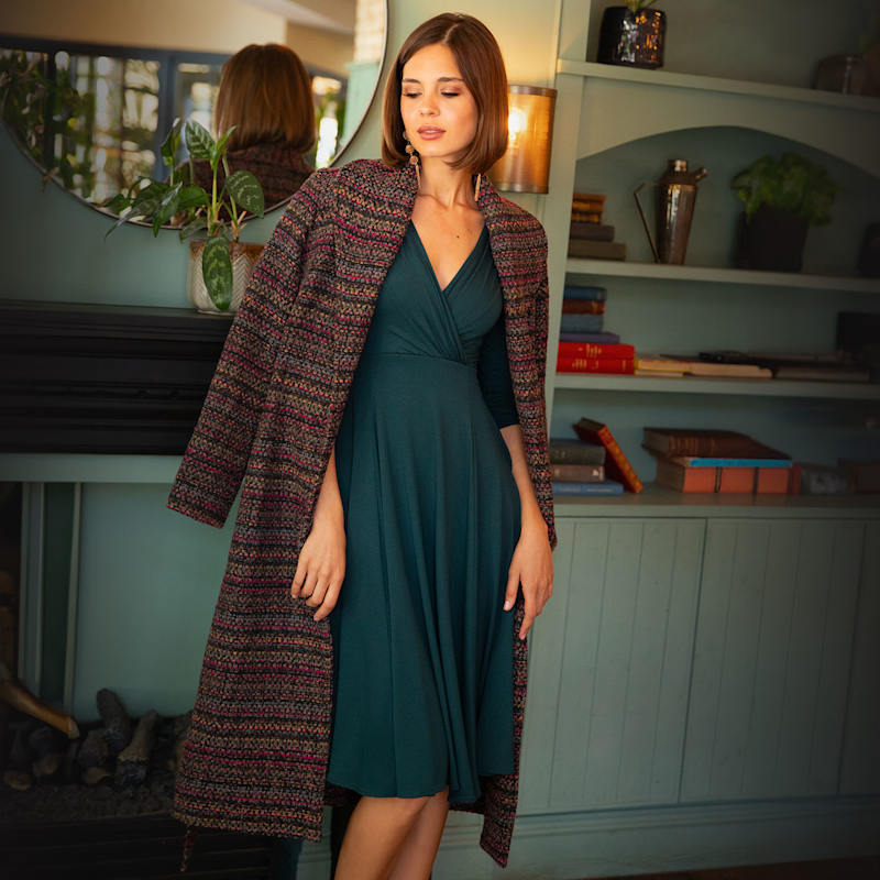 Thumbnail of Sabrina Coat In Berry Bouclé image