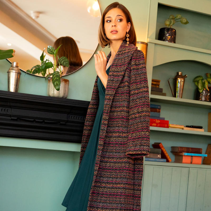 Thumbnail of Sabrina Coat In Berry Bouclé image