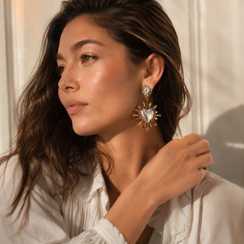 Thumbnail of Sacred Heart Radiance Earrings image