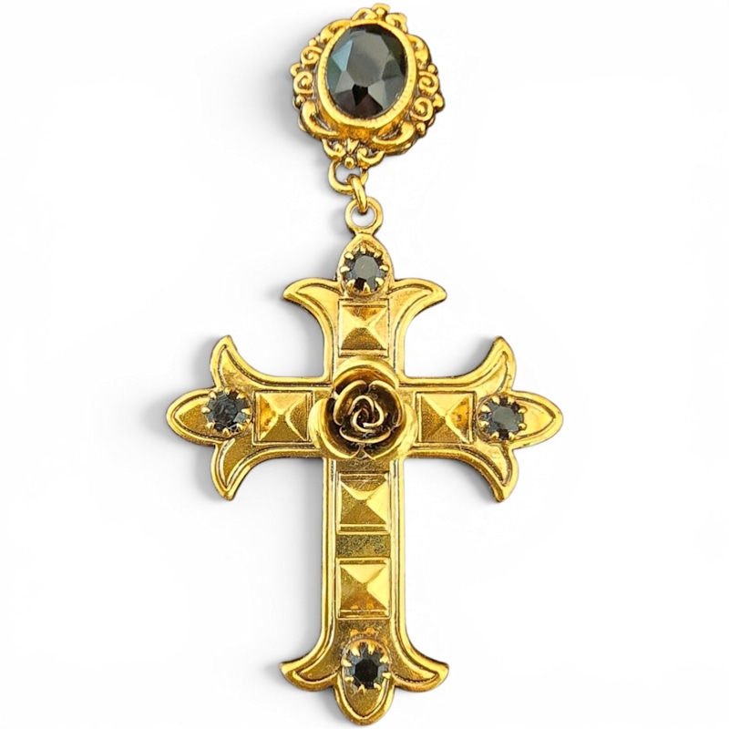 Thumbnail of Sacred Rose Cross Earrings image