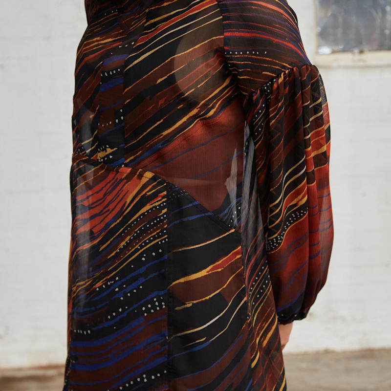 Thumbnail of Sahara Printed Sheer Mini Dress image