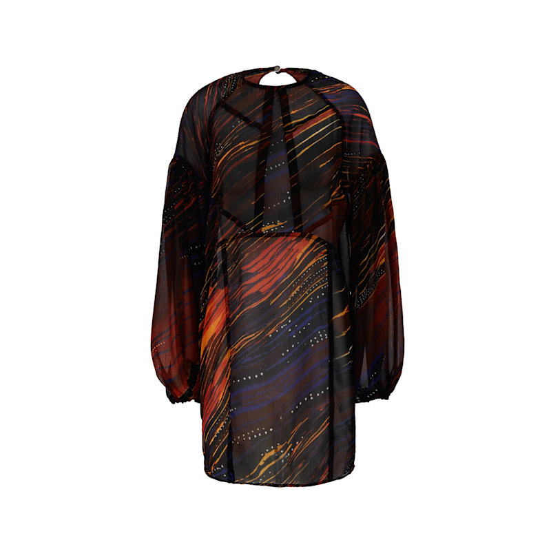 Thumbnail of Sahara Printed Sheer Mini Dress image