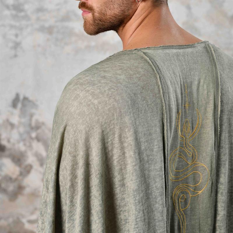 Thumbnail of Sahmeran Kimono Khaki Green - Boho Unisex Kimono image