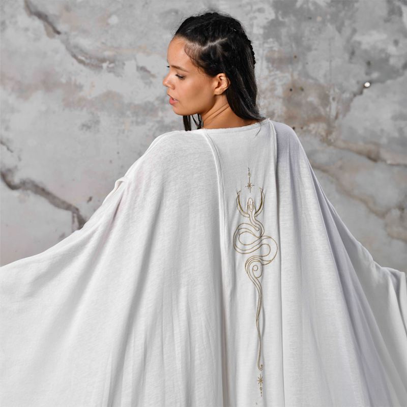 Thumbnail of Sahmeran Kimono White - Boho Unisex Kimono image