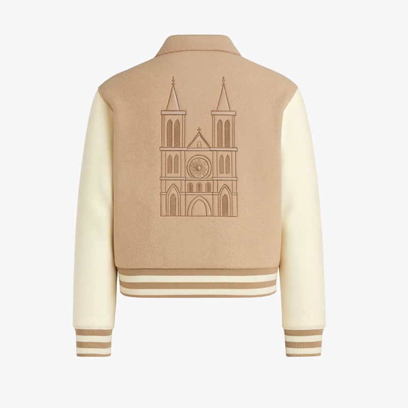 Saint Philippe Cathedral Varsity Jacket | Freak vault | Wolf & Badger