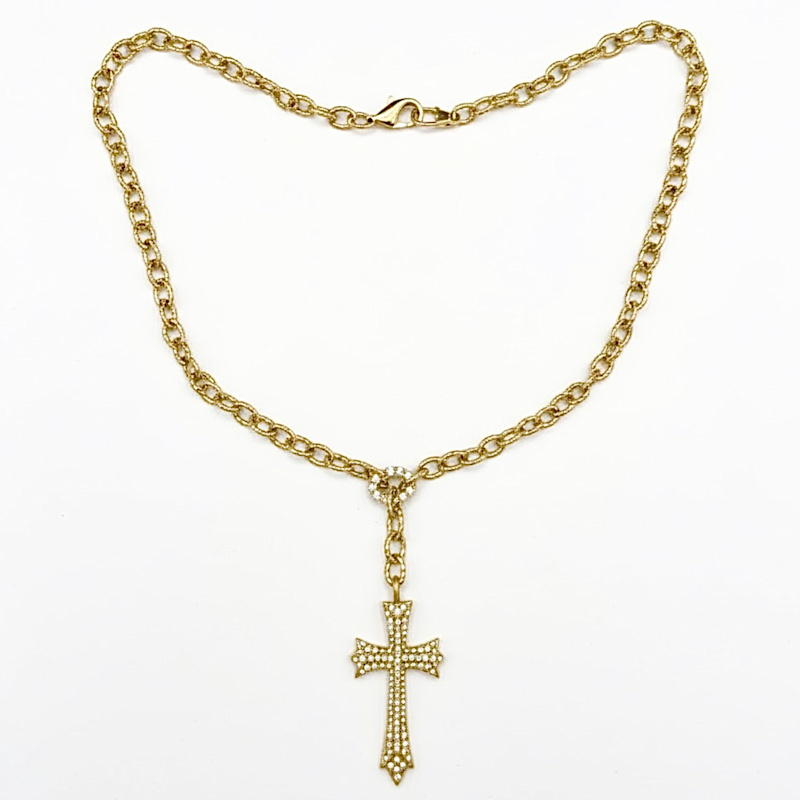 Thumbnail of Cross Pendant Necklace Yellow Gold image
