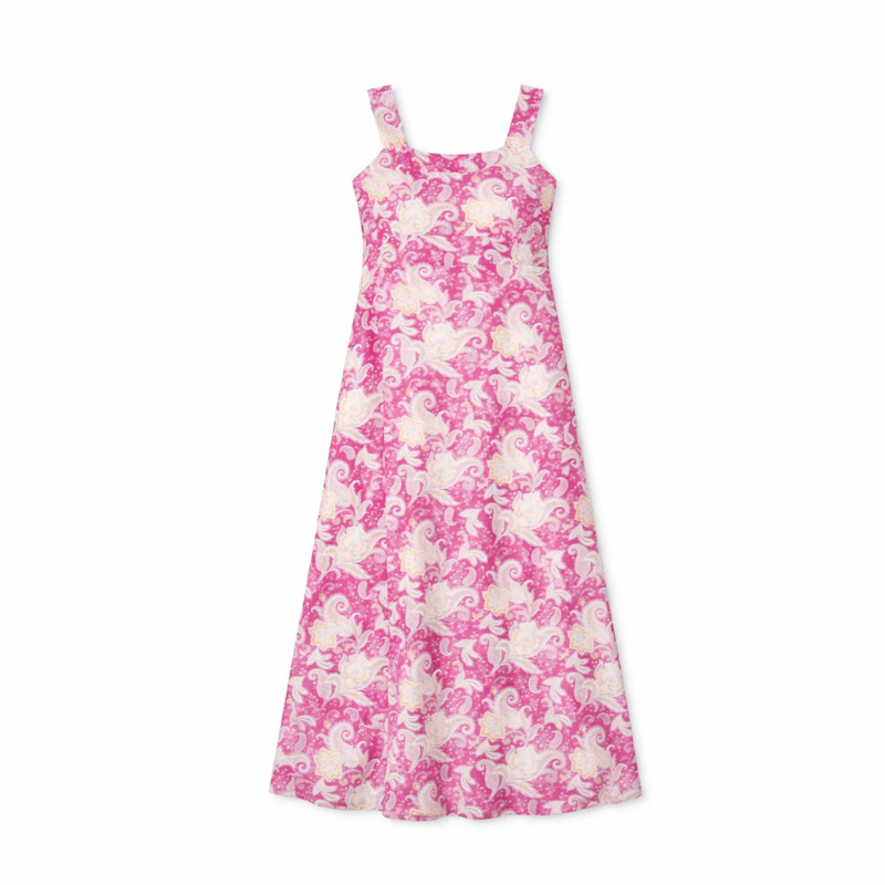 Thumbnail of Salene Cotton Sleeveless Pink Maxi Dress image