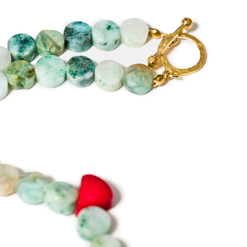 Thumbnail of Salt & Sea Necklace With Amazonite & Coral image