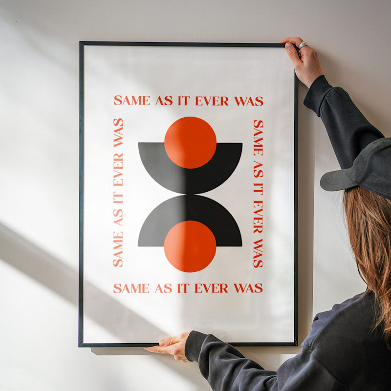 Thumbnail of Same As It Ever Was Abstract Retro Music Art Print A2 image