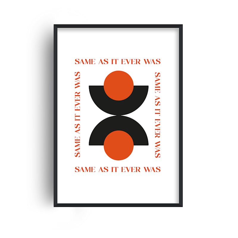 Thumbnail of Same As It Ever Was Abstract Retro Music Art Print A2 image