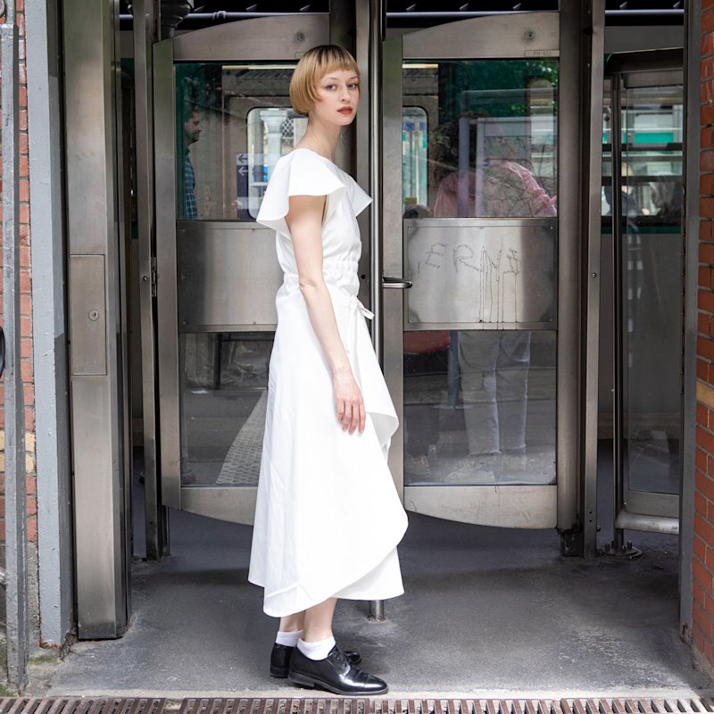 Thumbnail of Samurai Dress In White Cotton image