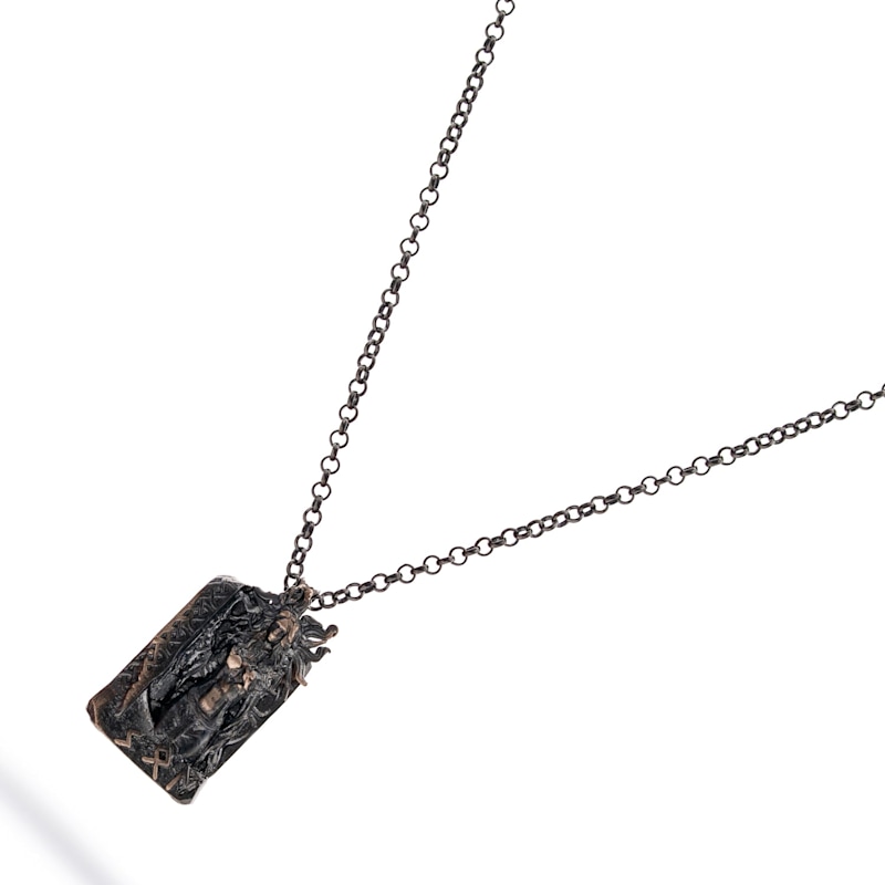 Thumbnail of Santa Muerte Men’s Sterling Silver Necklace - Silver image