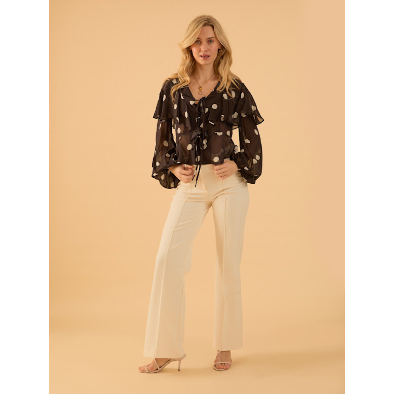 Thumbnail of Saphi Polka Dot Frill Blouse image