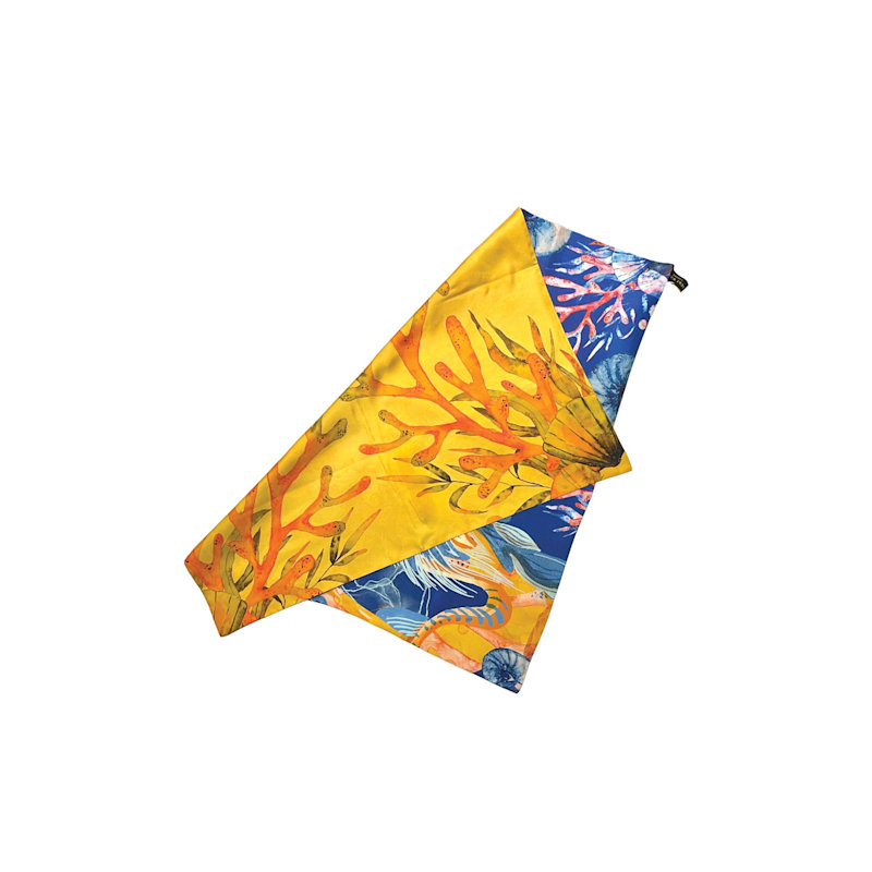 Thumbnail of Sapphire Blossom Into Power - Large Square Scarf image
