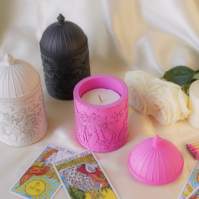 Thumbnail of White Sappho's Angels Refillable Candle Holder Gift Set image