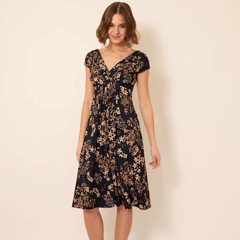 Sara Midi Dress Golden Blossom | Alie Street London | Wolf & Badger