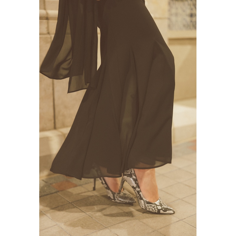 Thumbnail of Elegant Black Mermaid-Hem Maxi Skirt image