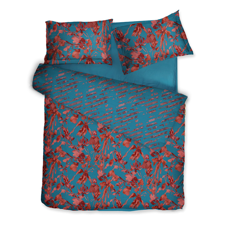 Thumbnail of Sateen Bed Linen Set Rainbow Blue Uk Super King, Us King image